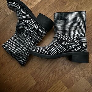 Studded Black Ankle Boots
